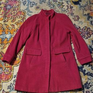 Lands' End Women's Raspberry Trench Coat